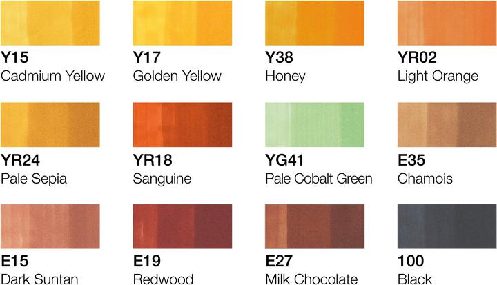 Image du produit Copic couleurs automnales (12x)