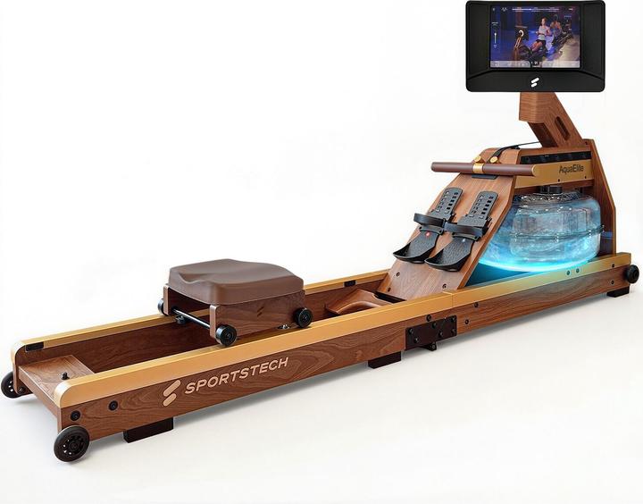 Sportstech AquaElite 10,1" Rudergerät Wasser für Zuhause