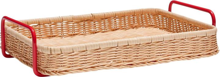 Produktbild Hübsch Splint Tablett Rot/Naturfarben