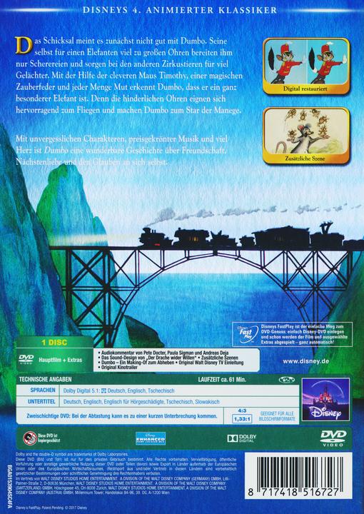 Produktbild Disney Interactive Studios Dumbo (DVD, 1941, Deutsch)
