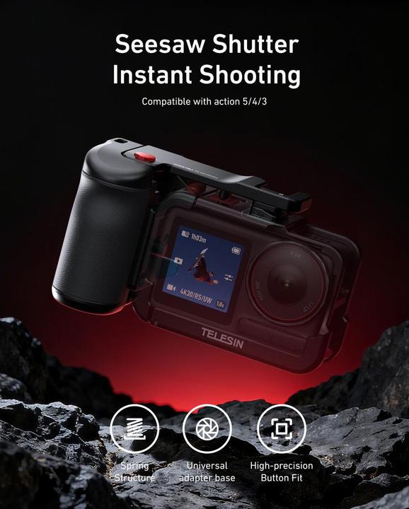 Image du produit Telesin Street Photography Grip For DJI Osmo Action 3/4/5