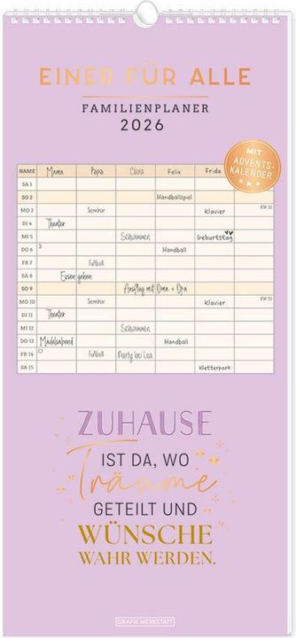 Actual product image Familienplaner 2026 Einer für alle (Special)