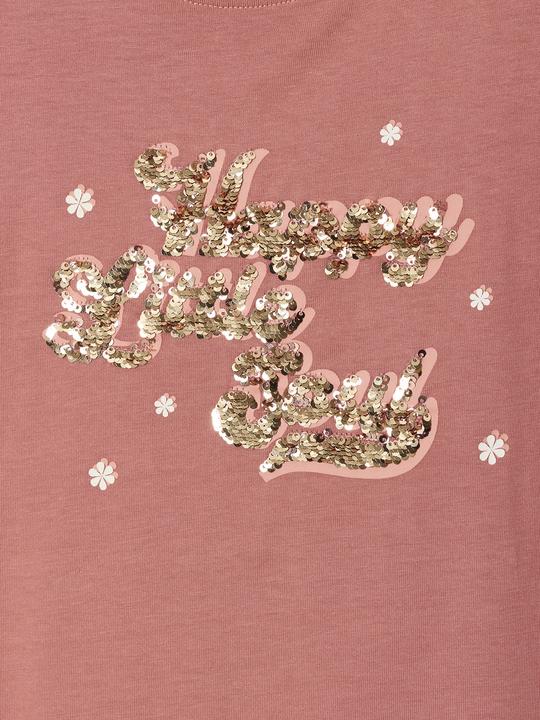 Immagine prodotto Vertbaudet Mädchen T-Shirt mit Wendepailletten und Recycling-Baumwolle (128)