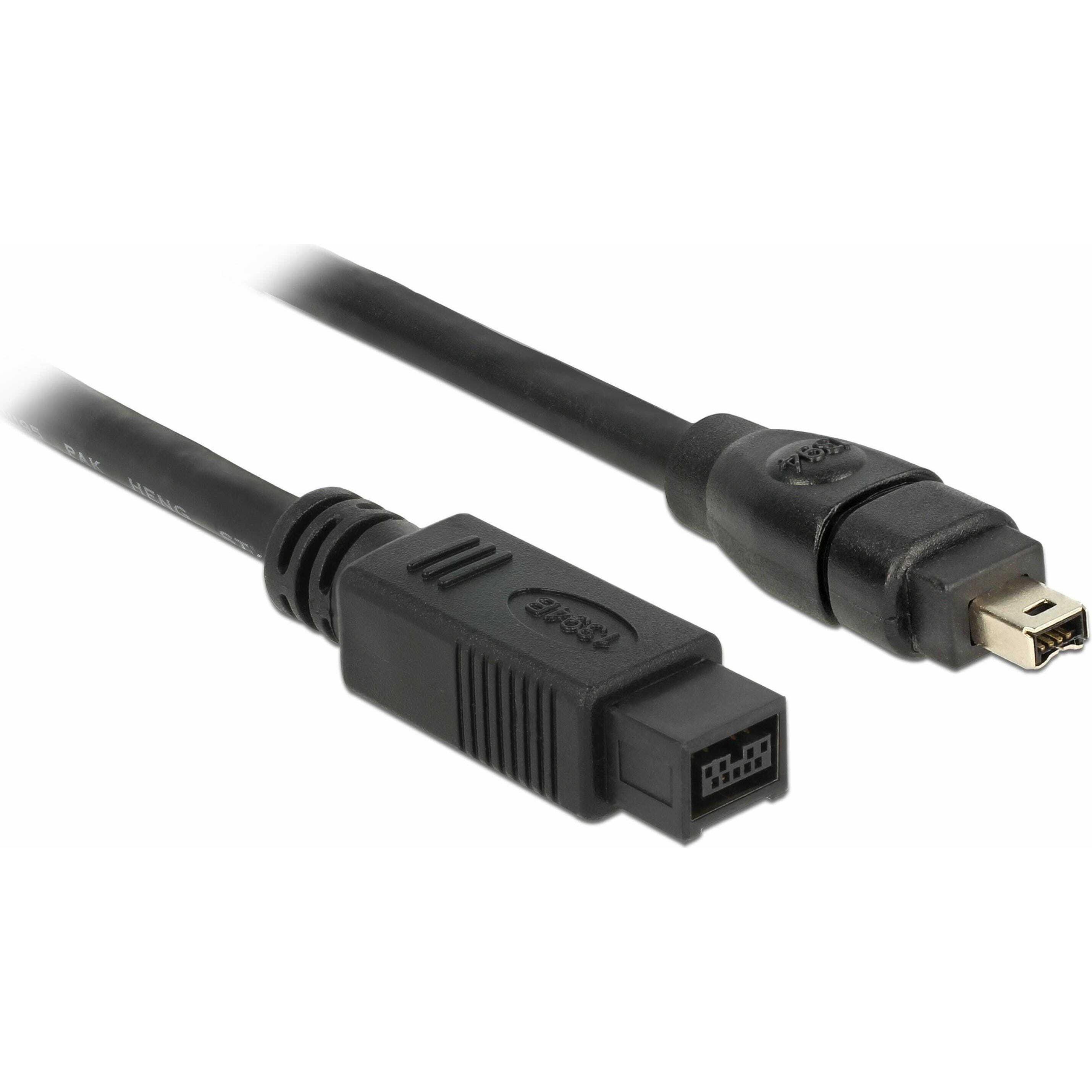 Delock Cavo FireWire IEEE 1394B 9Pol/4Pol, 1Metro (1 m, FireWire), Cavo di interfaccia