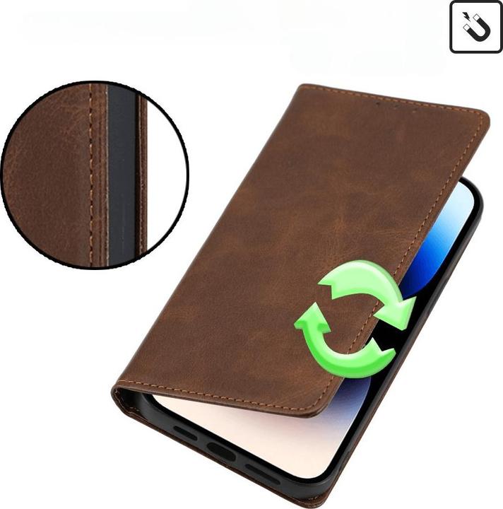 Actual product image Cover-Discount Nokia G22 - Stand Flip Case Cover brown (Nokia G22)