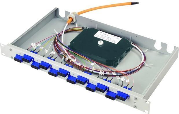 Actual product image Telegärtner 19" fibre optic patch panel base eco 1U - Patch panel (Splice box)