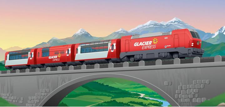 Actual product image Märklin World 29348 H0 Glacier Express starter pack (Track H0)