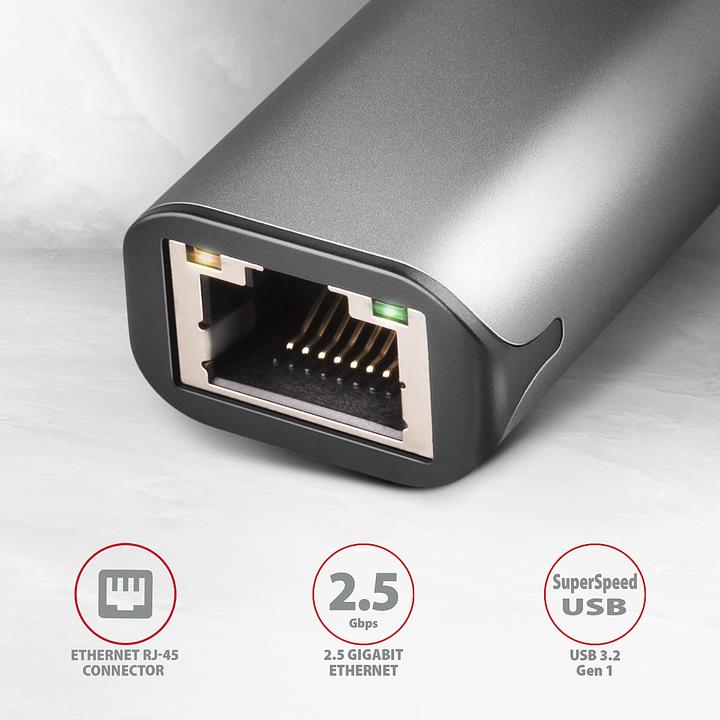 Image du produit Axagon ADE-25RC (USB-C, RJ45 2.5 Gigabit Ethernet (1x))