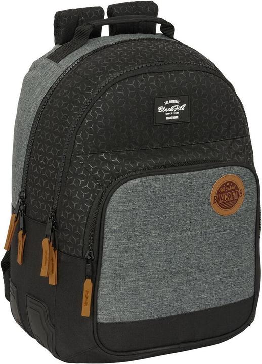 Actual product image Safta School Bag BlackFit8 Old school Black Grey 32 x 42 x 15 cm
