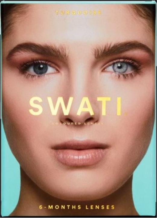 Actual product image Swati Colored Contact Lenses 6 Months - Turquoise (Turquoise)