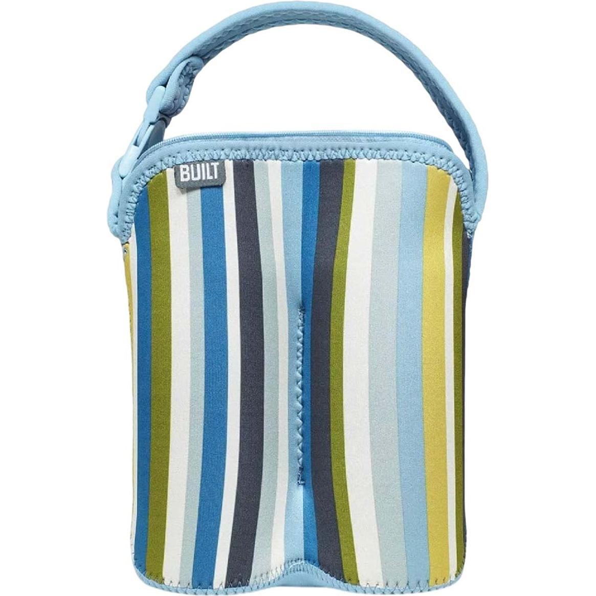 Built, Bavaglino, Bottle Buddy - Confezione termica per biberon doppi (baby Blue Stripe)
