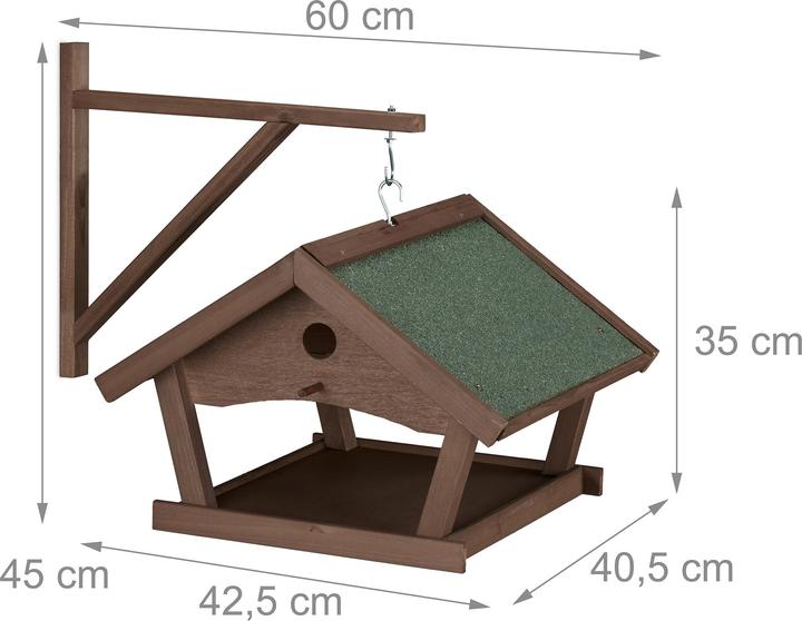 Actual product image Relaxdays Birdhouse Feeder