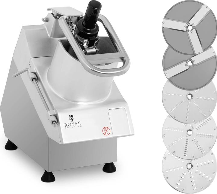 Produktbild Royal Catering Gemüseschneider elektrisch Gemüseschneidemaschine Gastro Gemüsereibe 750 W