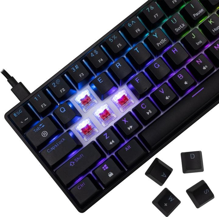 Actual product image White Shark GK-004111 Shinobi-2 Red switch, Black US (US, Cable)