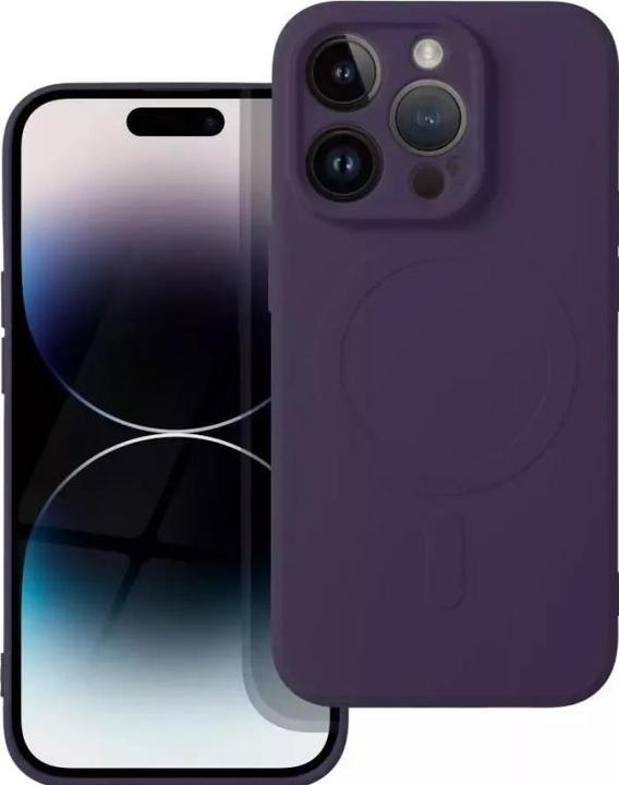 Immagine prodotto 4Kom Back panel cover OEM SILICONE MAG COVER case compatible with MagSafe for IPHONE 14 Pro dark purple (Apple iPhone 14 Pro)