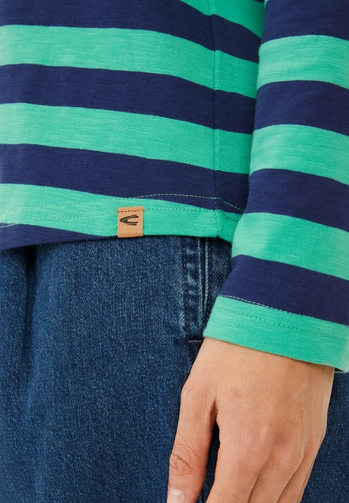 Produktbild Camel Active Gestreiftes Langarmshirt aus reiner Baumwolle (XXL)