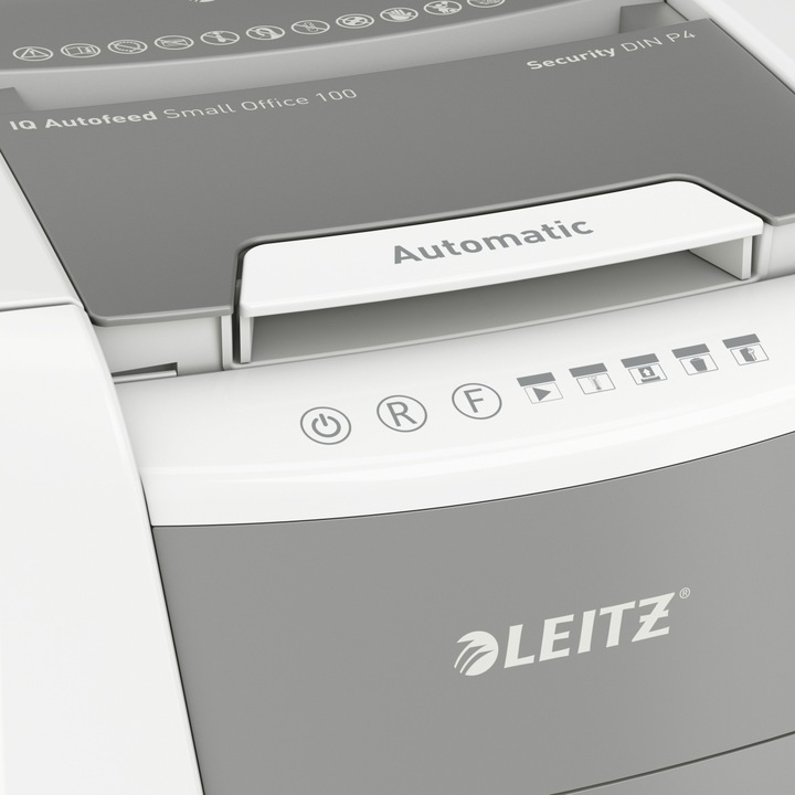 Produktbild Leitz Aktenvernichter IQ Autofeed Small Office 100 Partikelschnitt 34 l (Partikelschnitt)