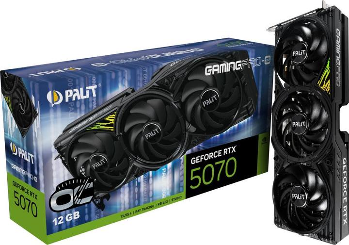 Actual product image XpertVision Palit RTX5070 GamingPro-S OC 12GB GDDR7 HDMI 3xDP (12.29 GB)