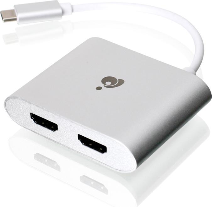 Productafbeelding Iogear USB-C naar dubbele HDMI Adapter (HDMI, 19.50 cm)