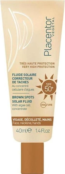 Actual product image Placentor Plant Solar-Powered Spot Corrector SPF 50+ (Suntan cream, SPF 50+, 40 ml)