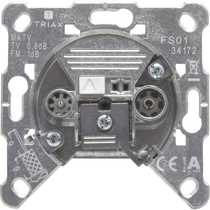 Actual product image Triax Antenna socket FM, TV FS 01 flush-mounted end box (Plug socket)