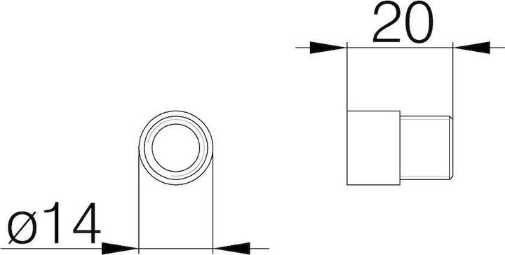 Actual product image Magni DENI extension for 14 mm peephole