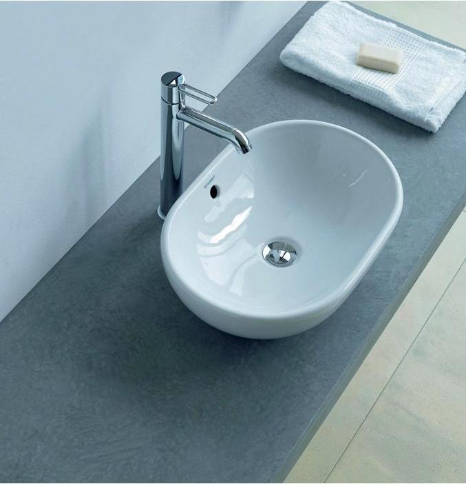 Produktbild Duravit Aufsatzbecken FOSTER m ÜL ohne Hahnlochbank 495x350mm weiss (Aufsatzspülbecken, 35 cm, 49.50 cm)