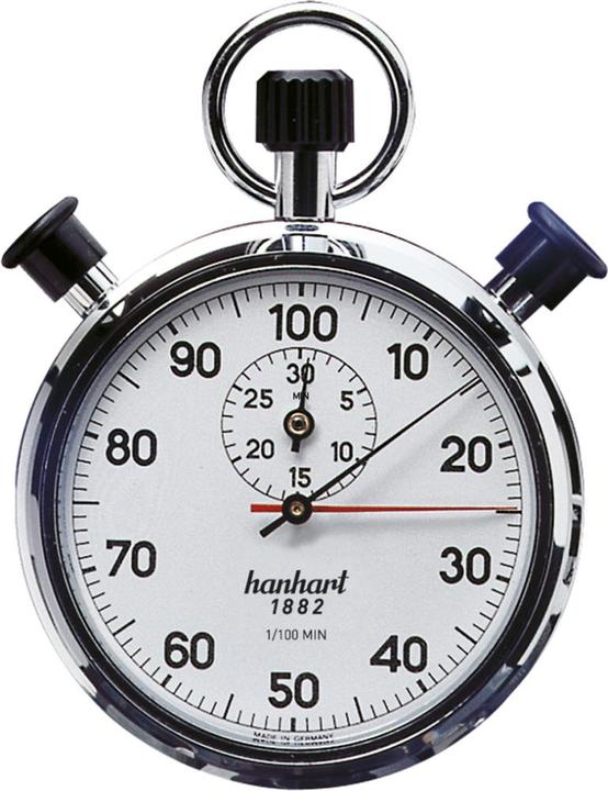 Produktbild Hanhart Stoppuhr 1/100 Min. 30 Min. mechanisch Chrom