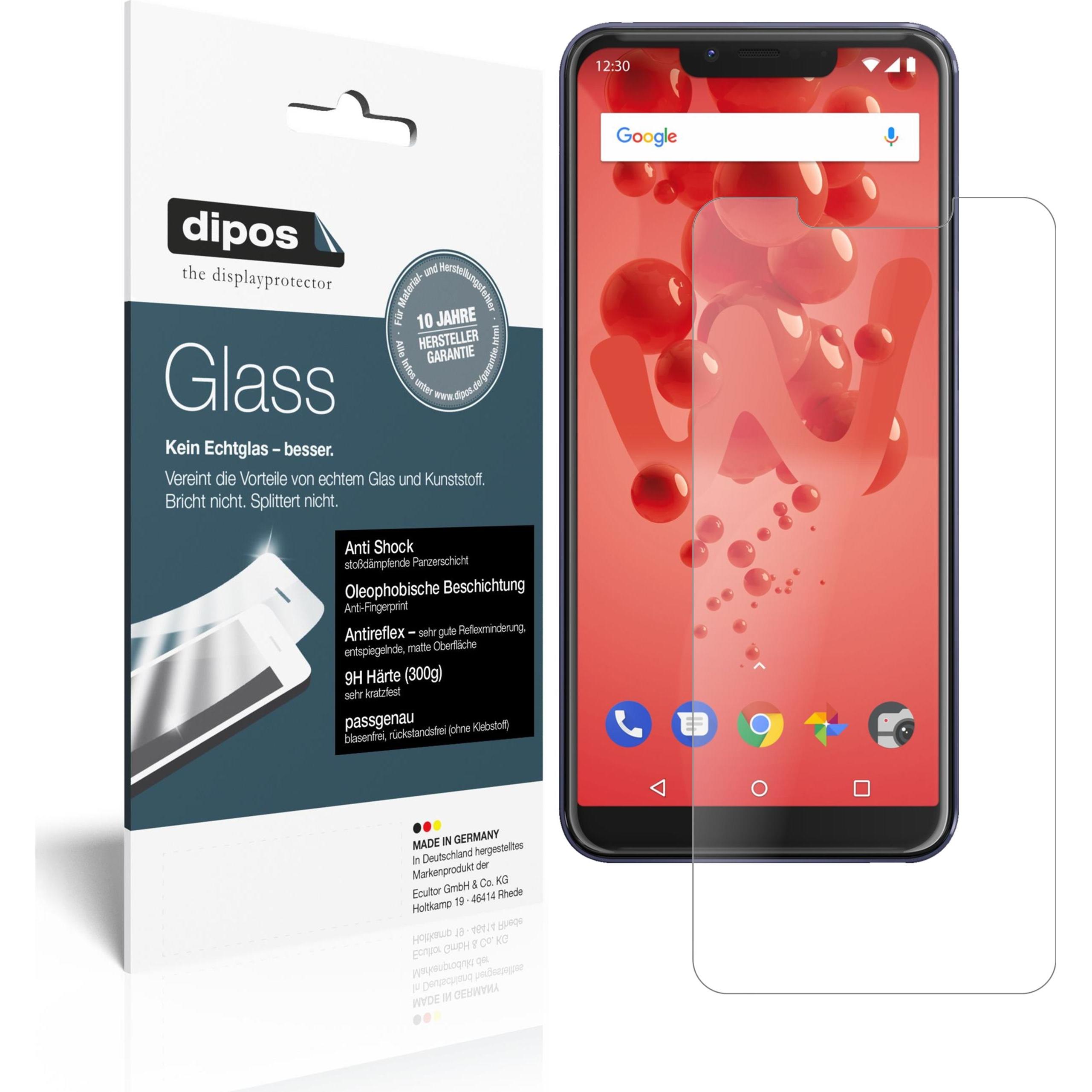 Dipos Displayschutz Anti-Shock (1 Stück, Wiko View 2 Plus), Smartphone Schutzfolie, Transparent