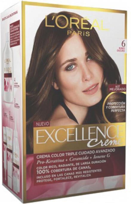 Produktbild L'Oréal Paris EXCELLENCE Creme tinte #6 rubio oscuro (6,0 Dunkelblond natur)