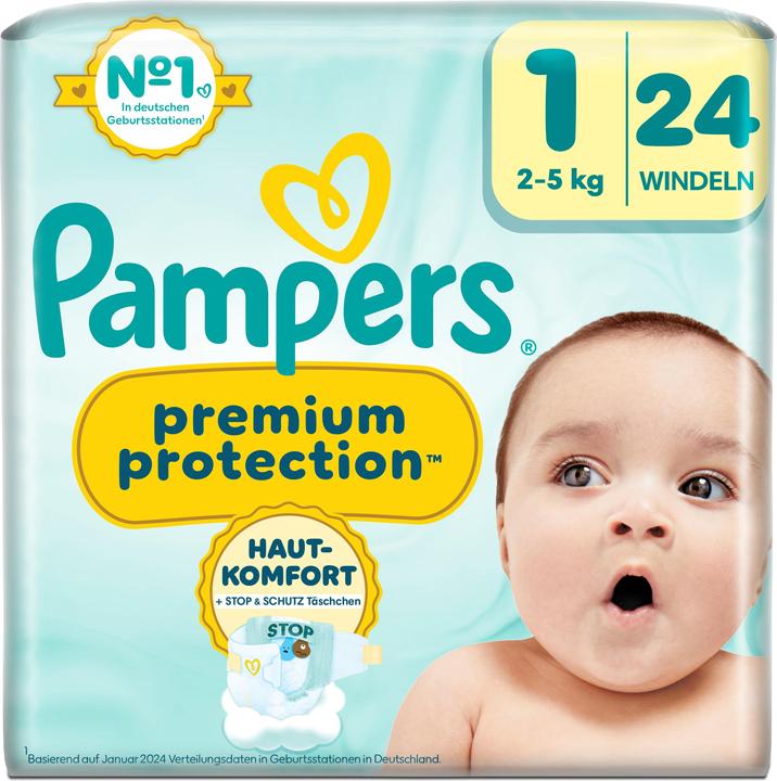 Actual product image Pampers Premium Protection (Size 1, Pack, 24 Piece)
