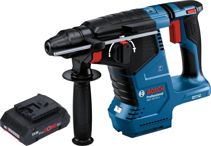 Actual product image Bosch Professional Bosch GBH 18V-24 C Professional Akku Bohrhammer 18 V 2,4 J Brushless SDS plus + 1x ProCORE Akku 4,0