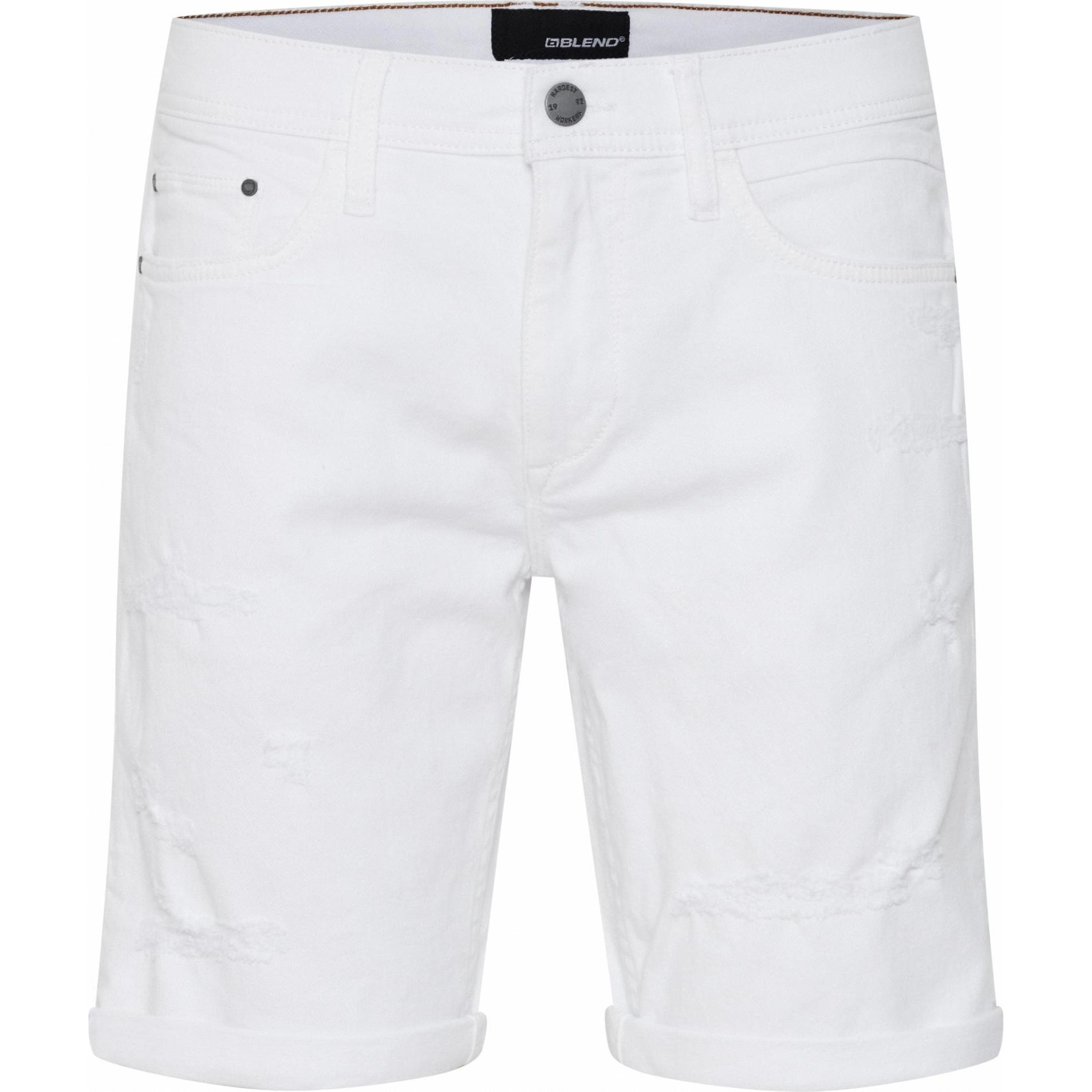 Blend, Herren, Shorts, denim shorts bend, Weiss, (L)