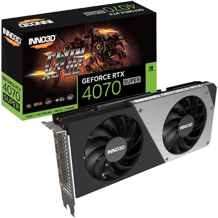 Actual product image Inno3D GeForce RTX 4070 SUPER Twin X2 OC (12 GB)