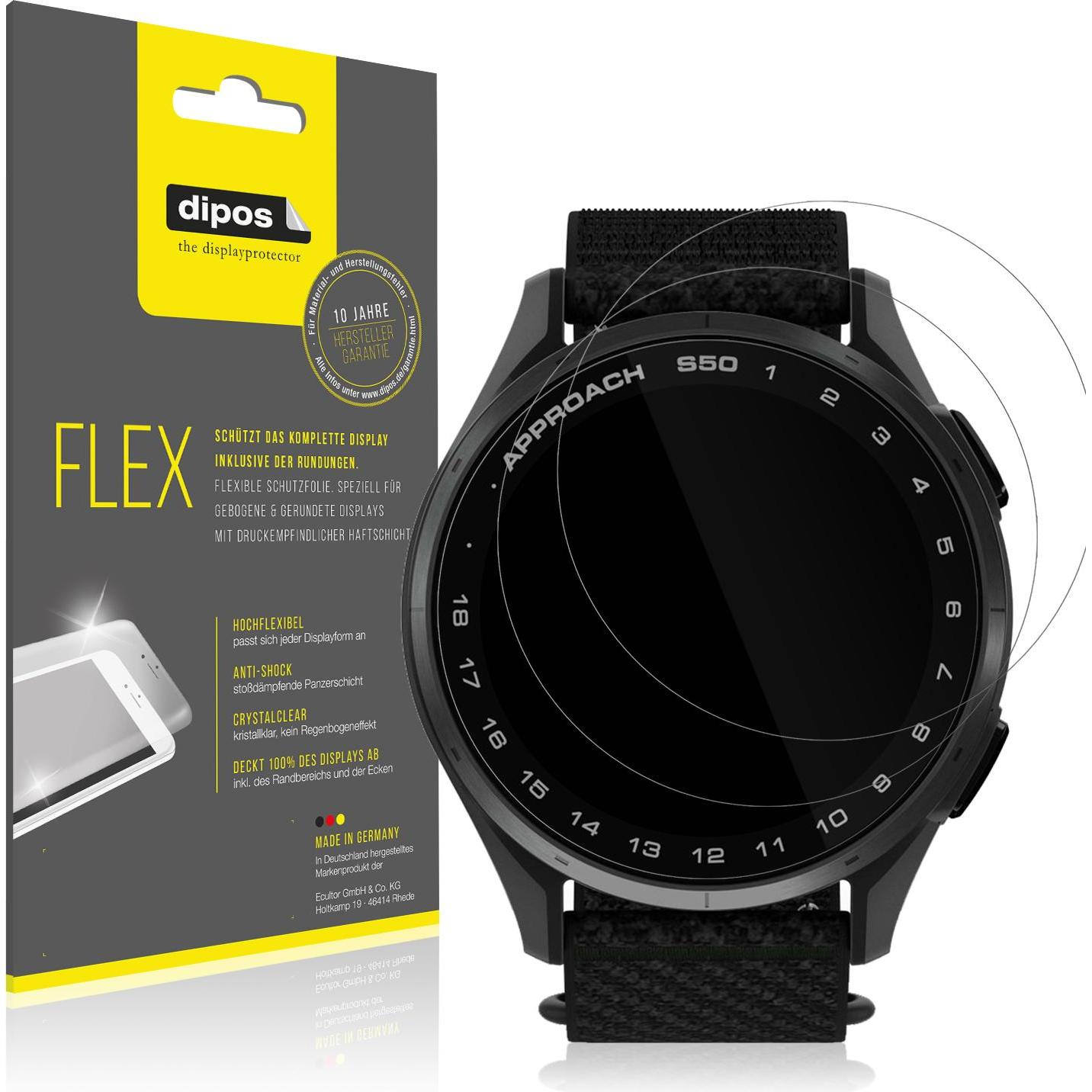 Dipos 3D Full Cover Schutzfolie, Smartwatch Schutzfolie, Transparent