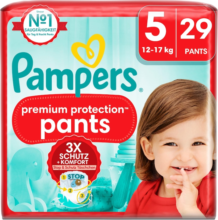 Immagine prodotto Pampers Premium Protection Pants (Dimensione 5, Pacco trasportabile, 29 Pezzo/i)