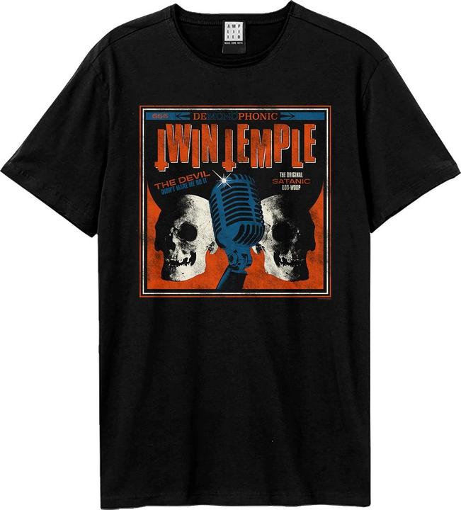 Actual product image Amplified Unisex Adult Twin Temple Demonophonic T-Shirt (XL)