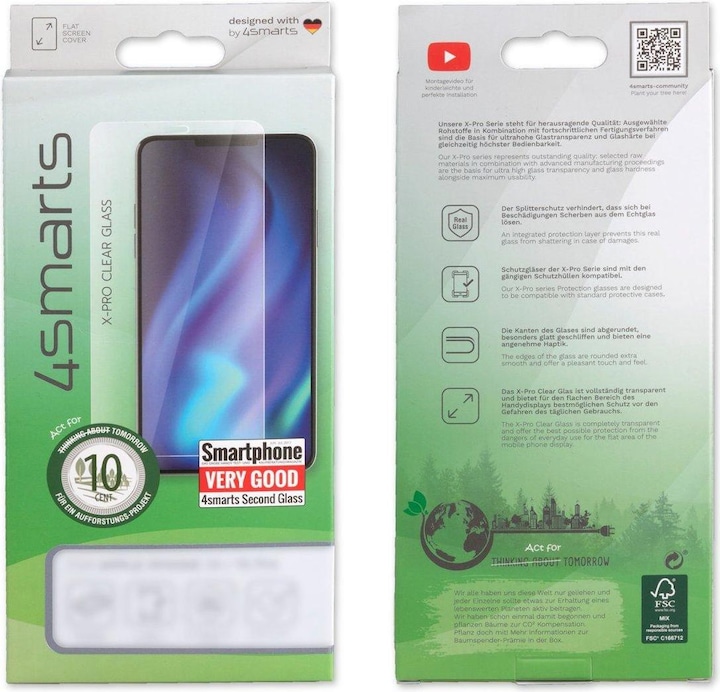 Productafbeelding 4smarts Tweede Glas 2.5D iPhone 13 / 13 Pro (1 Stuk, Apple iPhone 13, Apple iPhone 16e)