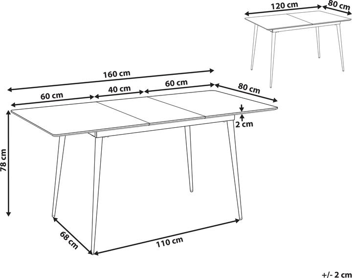 Actual product image Beliani Gelanda (120 x 80 x 78 cm)