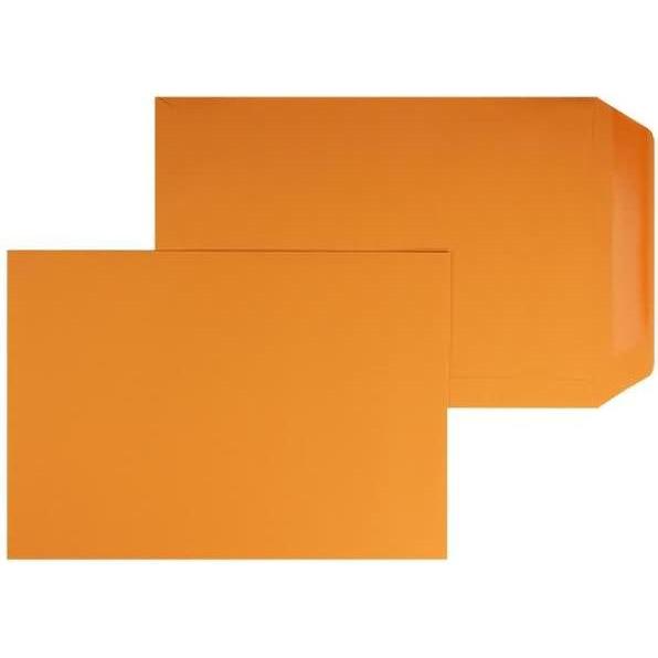 Blanke, Versandtasche + Luftpolstertasche, Versandtaschen 220x312mm 120g/qm gummiert VE=100 Stück apfelsine (100 x)