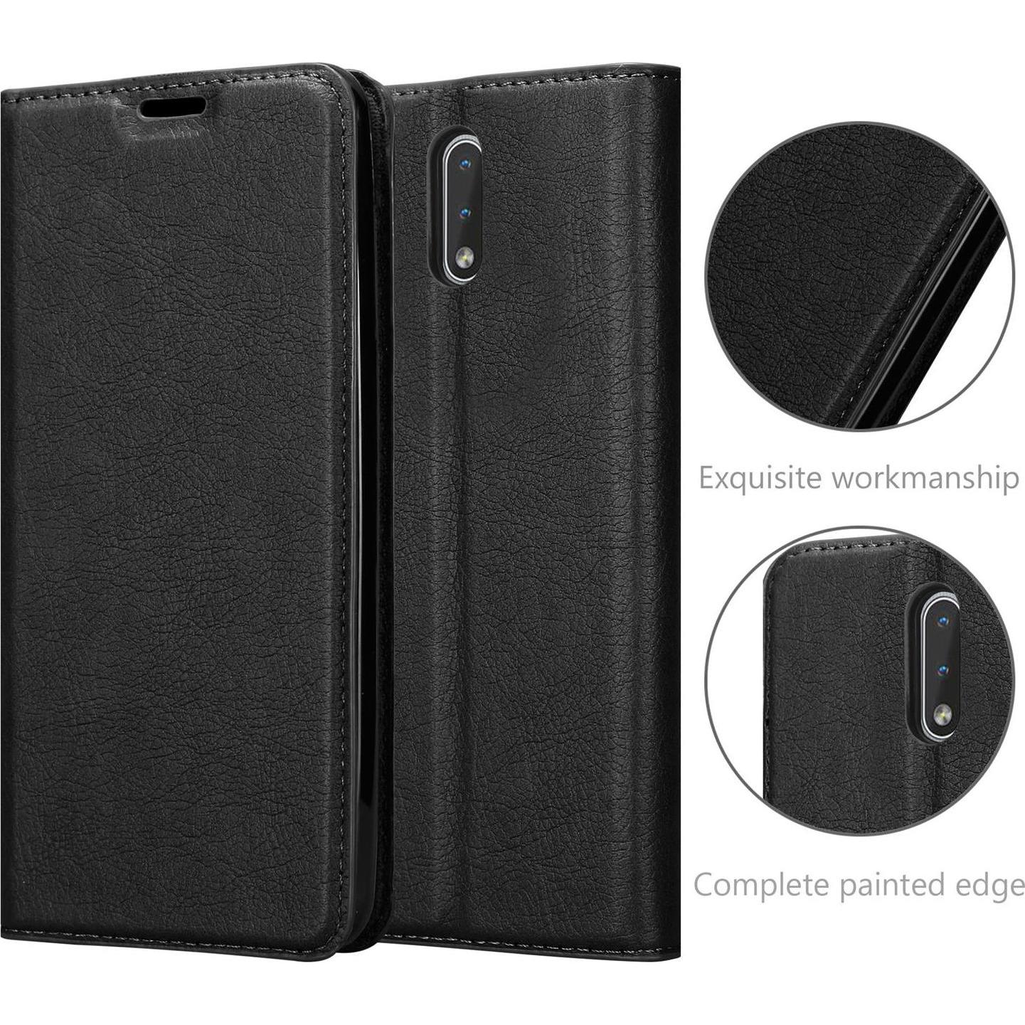 Thumbnail - Cadorabo Book Invisible Magnet Cover (Nokia 2.3), Smartphone Hülle, Schwarz