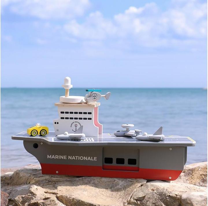 Actual product image Vilac Aircraft carrier + accessories - Marine national