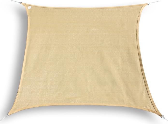 Actual product image Swisshandel24 Sun sail square 6x6m, sand (6 x 6 m)