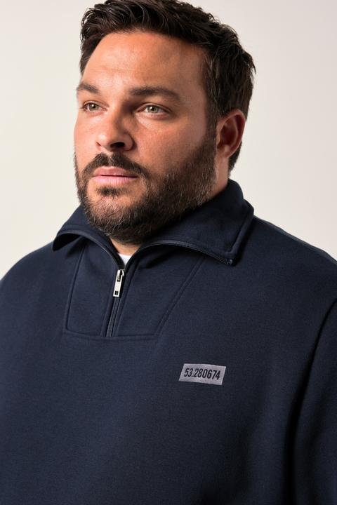 Produktbild Men+ Troyer, Sweat, Brustprint, Zippkragen (4XL)