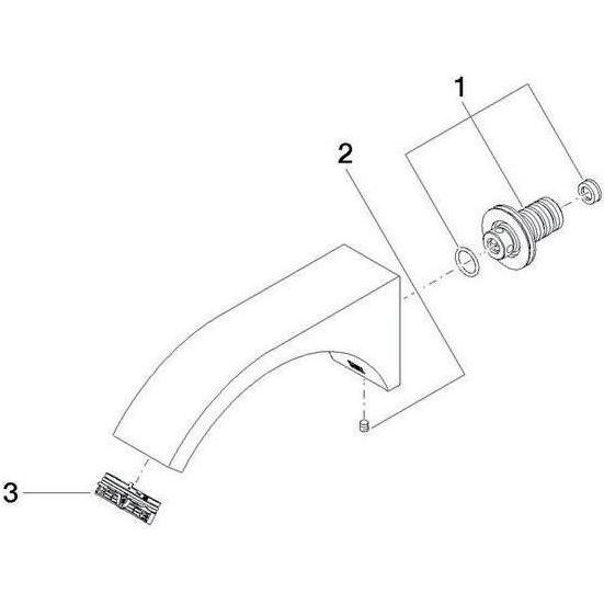 Thumbnail - Dornbracht, Badarmatur, Dornb Waschtisch-Wand-Auslauf CYO o Ablgrt 190mm pl ma