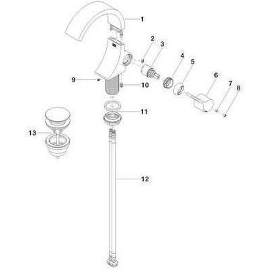 Thumbnail - Dornbracht, Badarmatur, Dornb Waschtisch-Einhandbatterie CYO Ausl 143mm AG 1 1/4Z pl ma