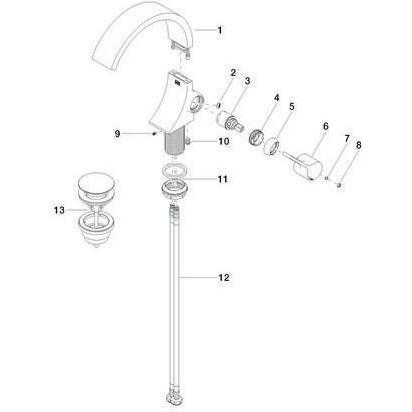 Thumbnail - Dornbracht, Badarmatur, Dornb Waschtisch-Einhandbatterie CYO Ausl 177mm AG 1 1/4Z pl ma