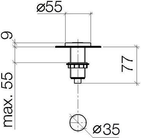 Produktbild Dornbracht 10713970-33 AIR SWITCH Bedienknopf Serienneutral