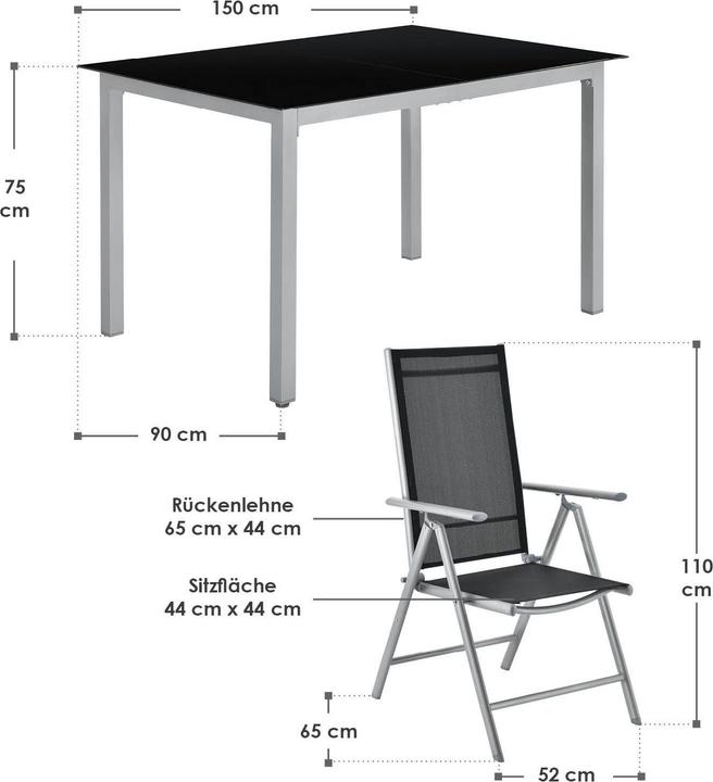 Image du produit Juskys Salon de jardin Milano (150 cm)