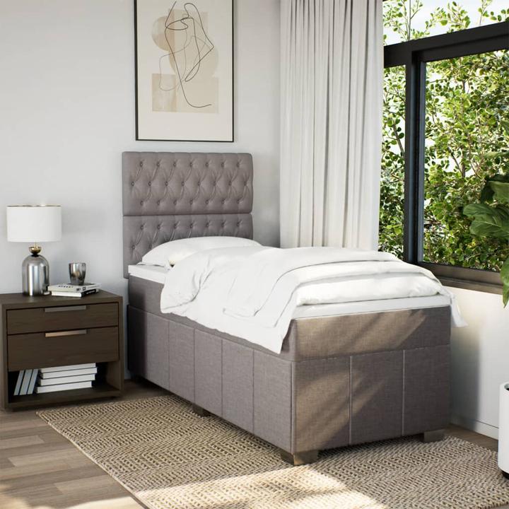 Image du produit VidaXL Bo x lit de saut avec matelas 90 x 200 cm Tissu (90 x 200 cm, 90 x 200 cm)